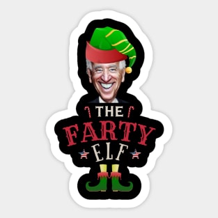 The Farty Biden Elf Funny | Sarcastic Political Anti Biden Design Sticker